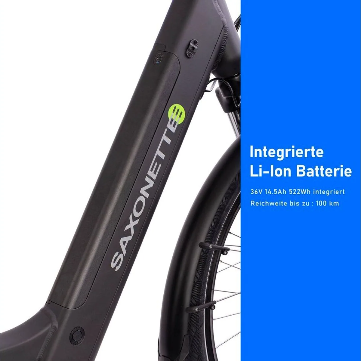 SAXONETTE Premium Sport E-Bike, 10 Gang, Mittelmotor, 522 Wh, hydraulische Scheibenbremsen 5