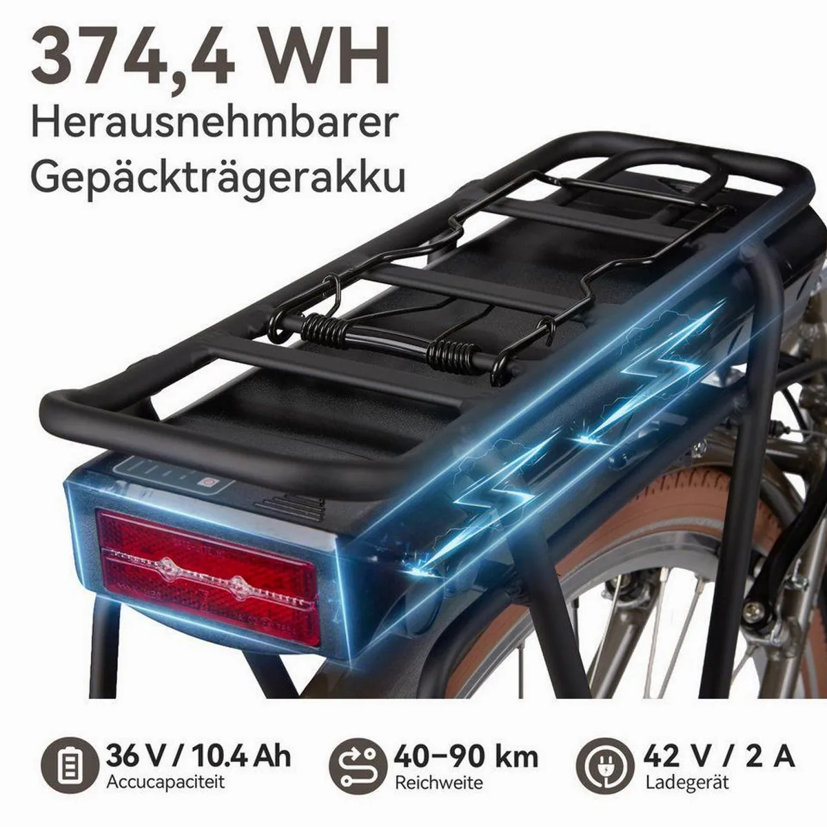 SAXXX E-Bike Cityrad 28 Zoll, hohe Reichweite, 3-Gang Shimano Nexus 3