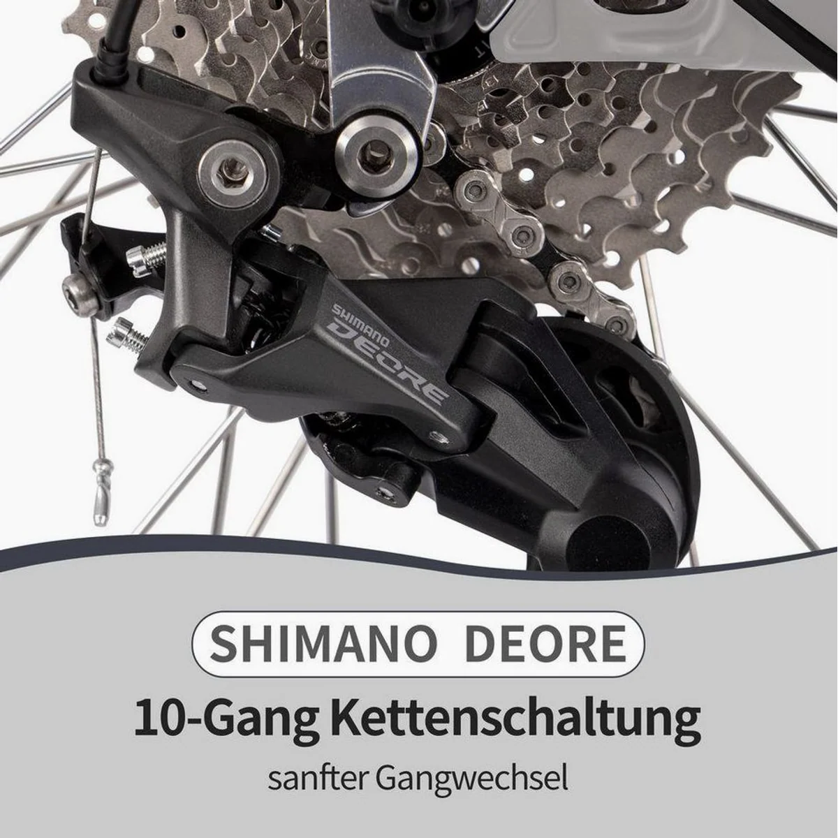 SAXXX E-Bike Trekkingrad QSW 28 Zoll, 250 W Mittelmotor, 10 Gang Shimano, Hydraulikbremsen 4