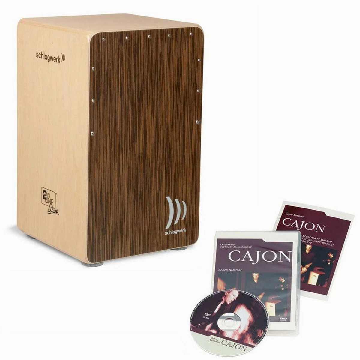 Schlagwerk CP 430 Cajon, edles Wengefurnier, 2inOne-Technik, inklusive Lehr-DVD