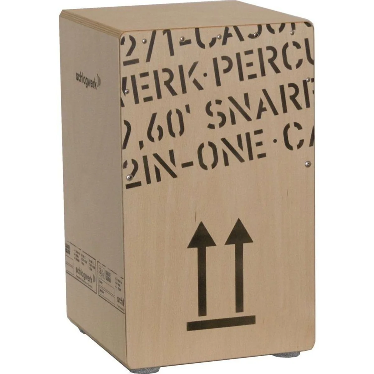 Schlagwerk CP 404 2InOne Snare Cajon, abnehmbarer Snareteppich, stabiler Korpus