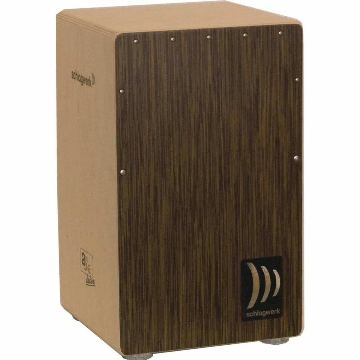 Schlagwerk 2inOne Deluxe Cajon CP 430 Wenge, edles Wengefurnier, 84 Spiralen, Snare-System