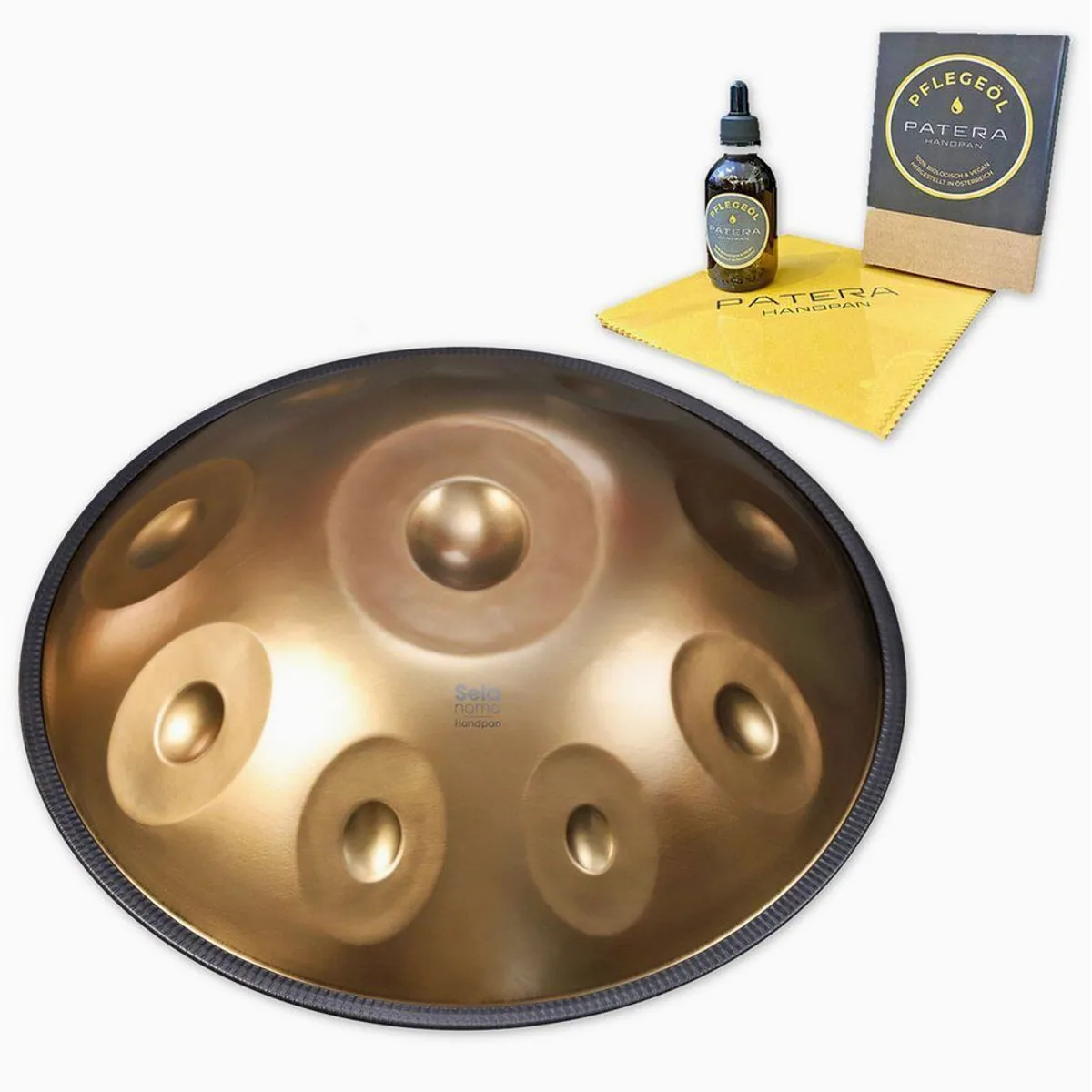 Sela Nomo SEHP400 Handpan D-Kurd, Edelstahl, Einsteigerfreundlich, Inklusive Pflegemittel