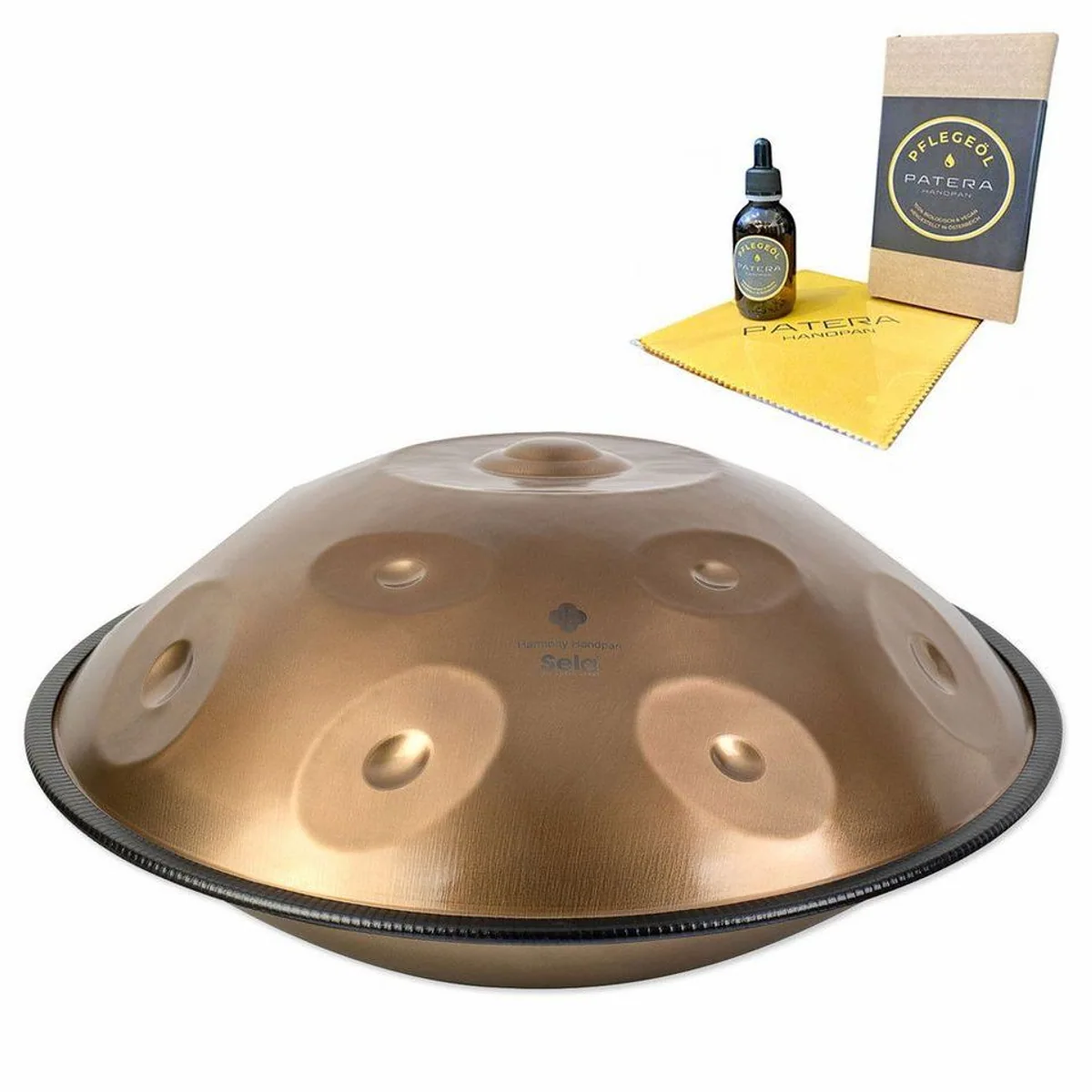 Sela Handpan SEHP201 Harmony D-Kurd, 13 Töne, edle Verarbeitung, inkl. Pflegemittel