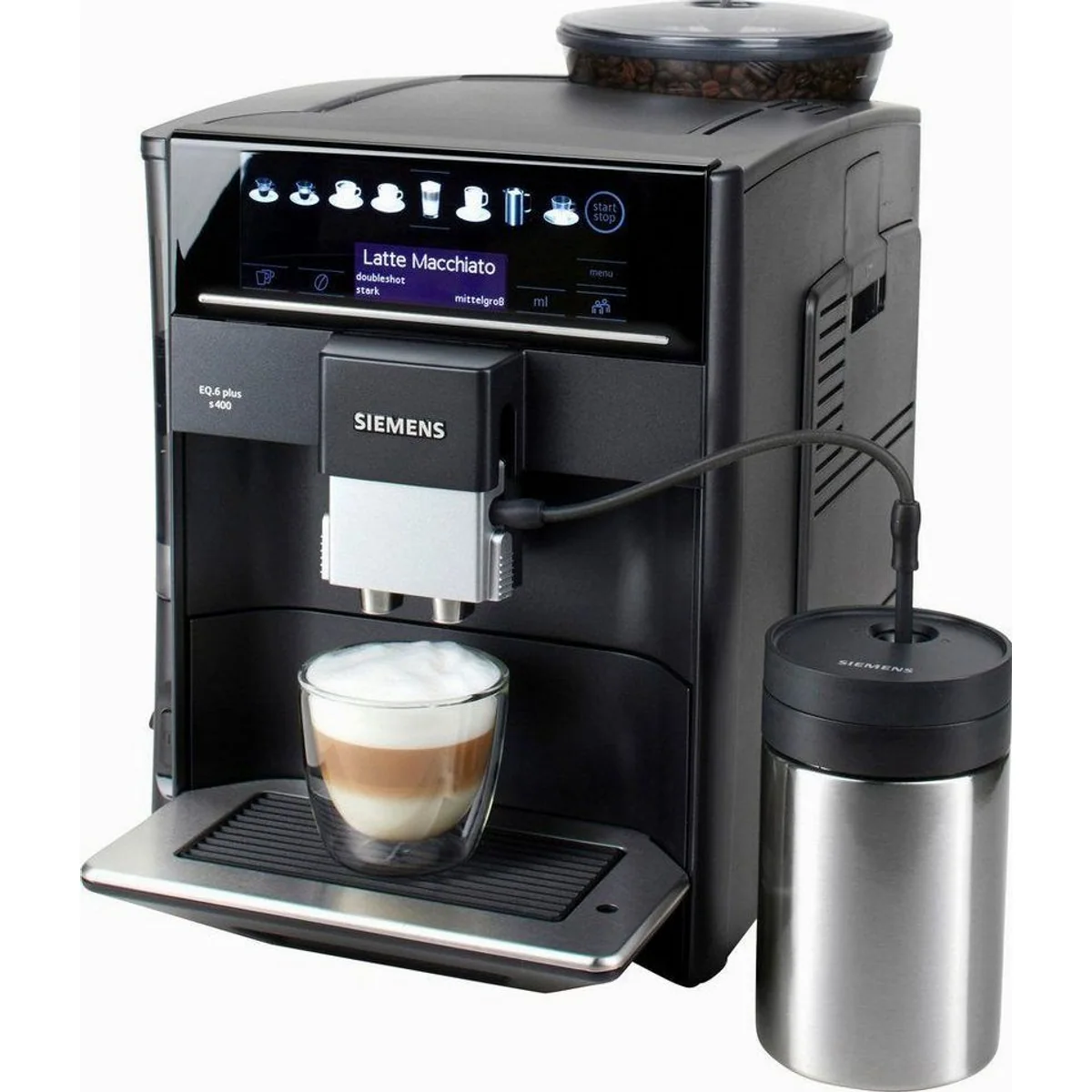 SIEMENS EQ6 plus s400 Kaffeevollautomat, Doppeltassenfunktion, Keramikmahlwerk, intuitive Bedienung 2