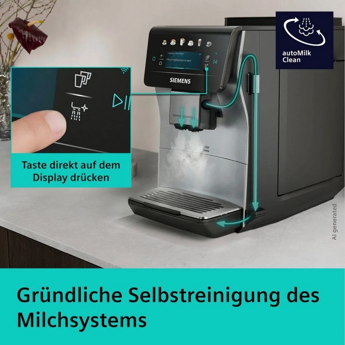 SIEMENS EQ600 Kaffeevollautomat, 6 Getränke, Kannenfunktion, Keramikmahlwerk 4