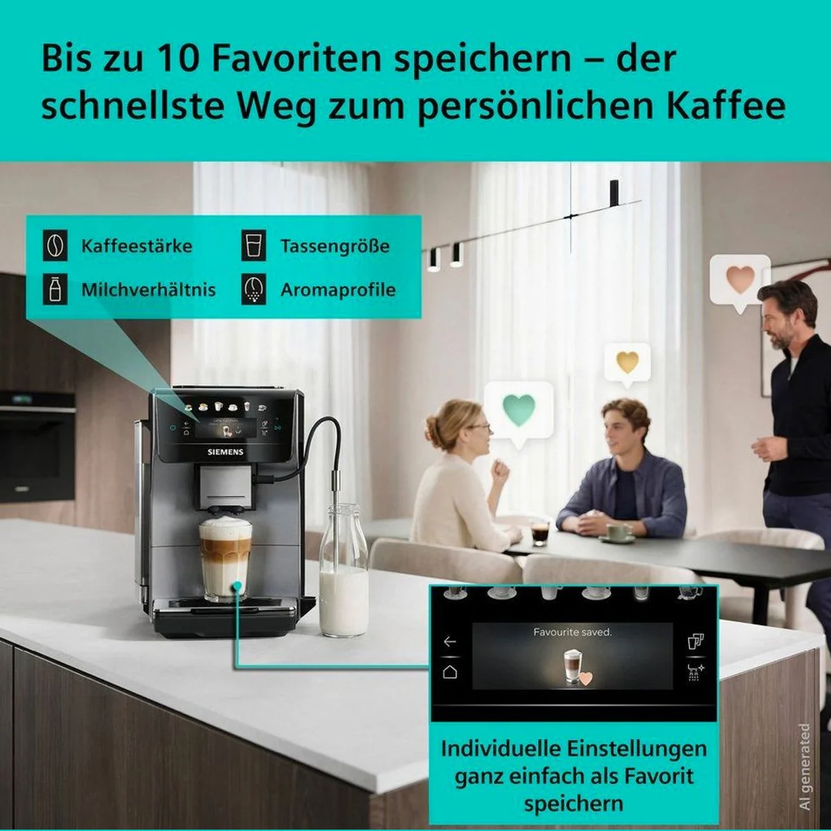 SIEMENS EQ600 Kaffeevollautomat, 6 Getränke, Kannenfunktion, Keramikmahlwerk 5