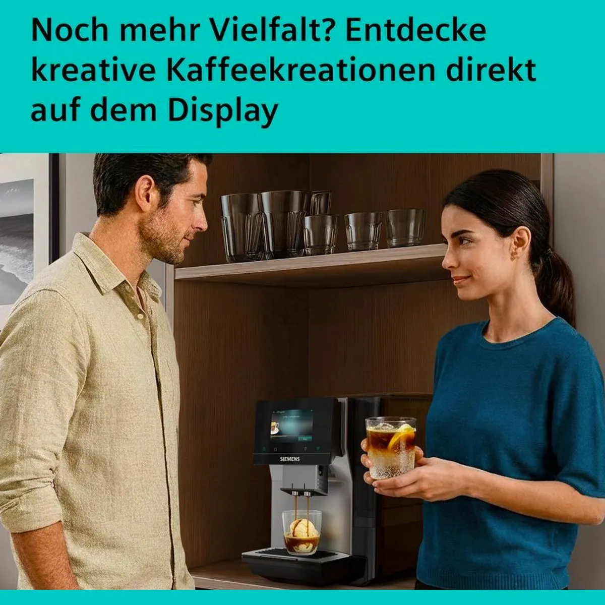 SIEMENS EQ700 Kaffeevollautomat, 41 Spezialitäten, Full-Touch-Display, Doppeltassenfunktion 3