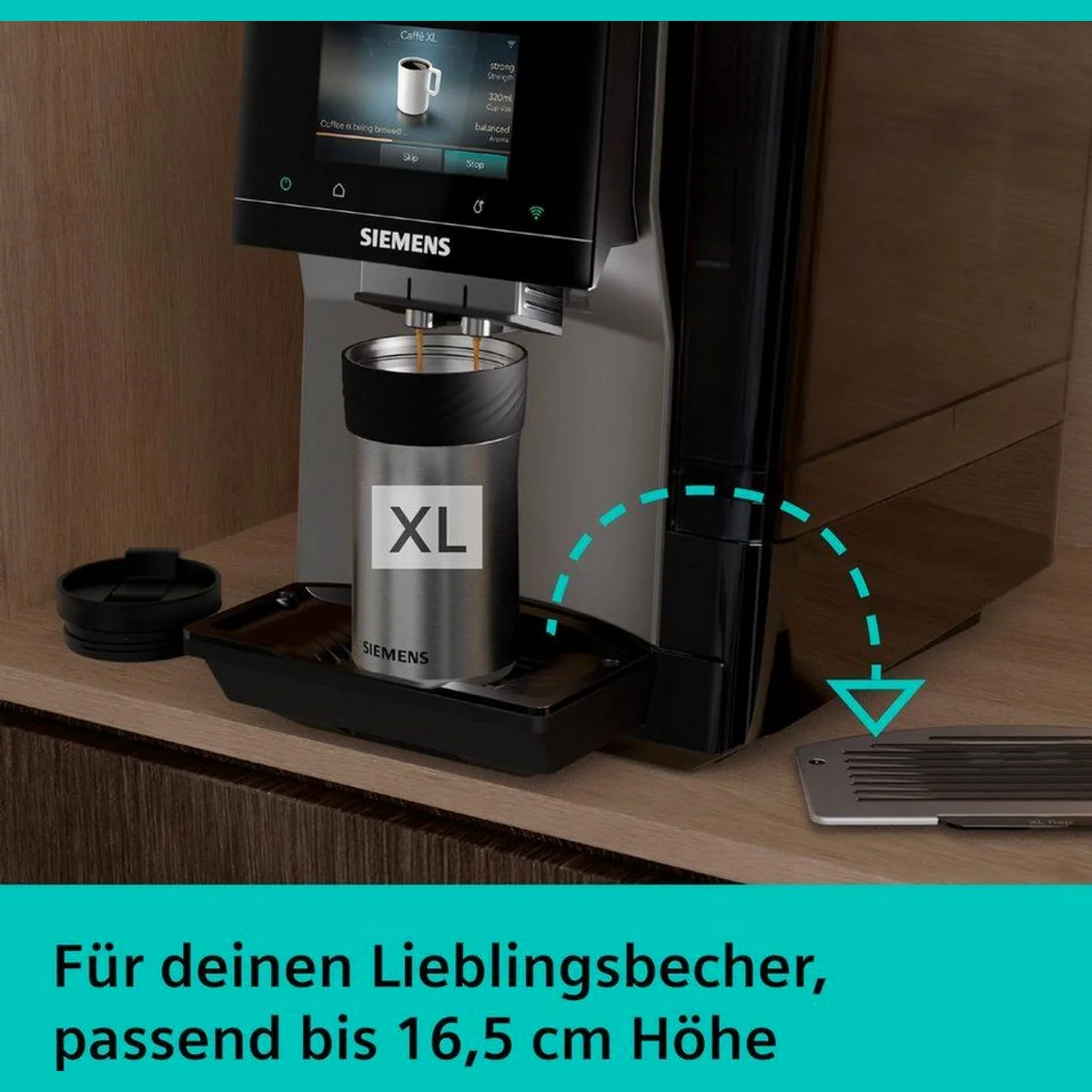 SIEMENS EQ700 Kaffeevollautomat, 41 Spezialitäten, Full-Touch-Display, Doppeltassenfunktion 5