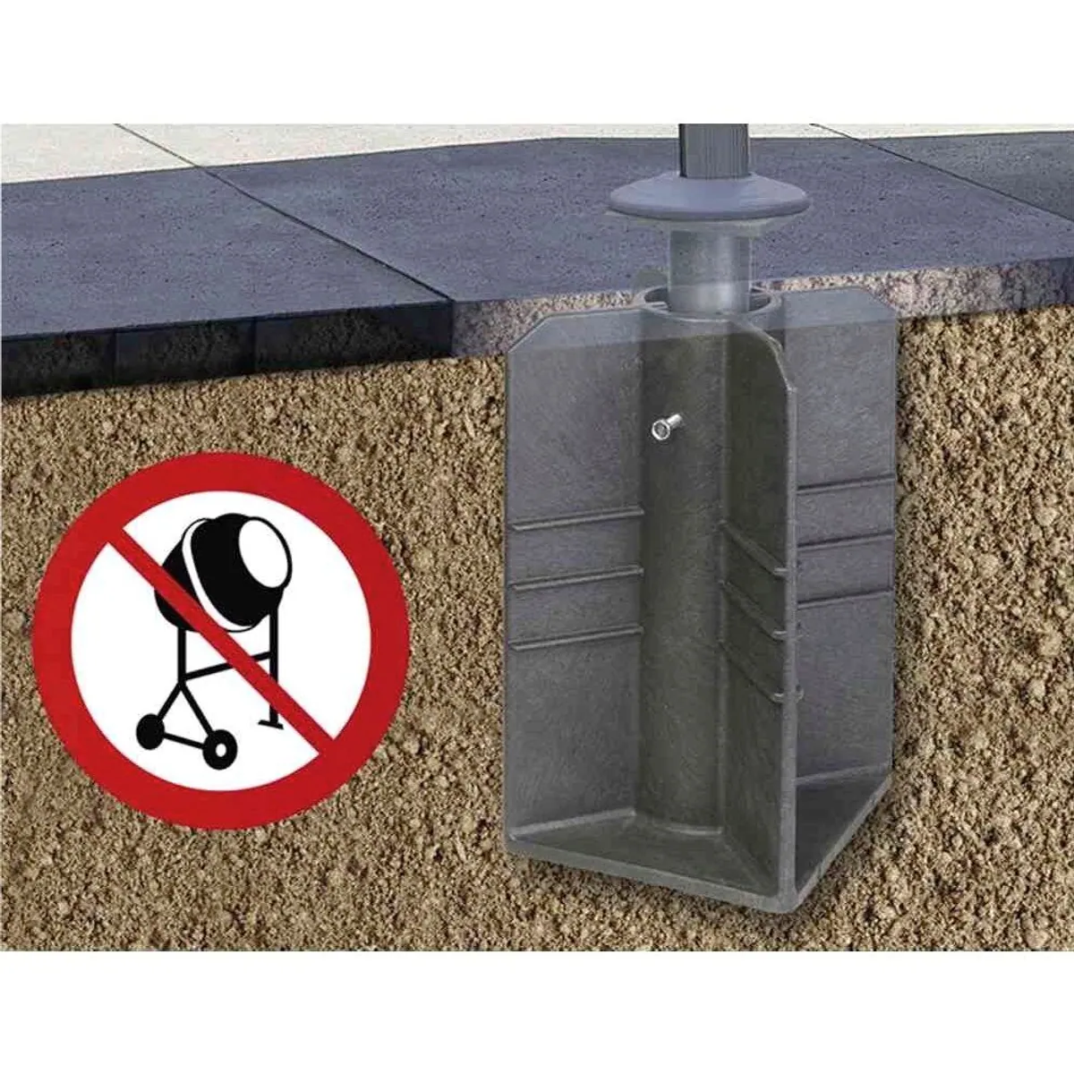 Siena Garden Earthbase Schirmhalter, leicht und flexibel einsetzbar 2