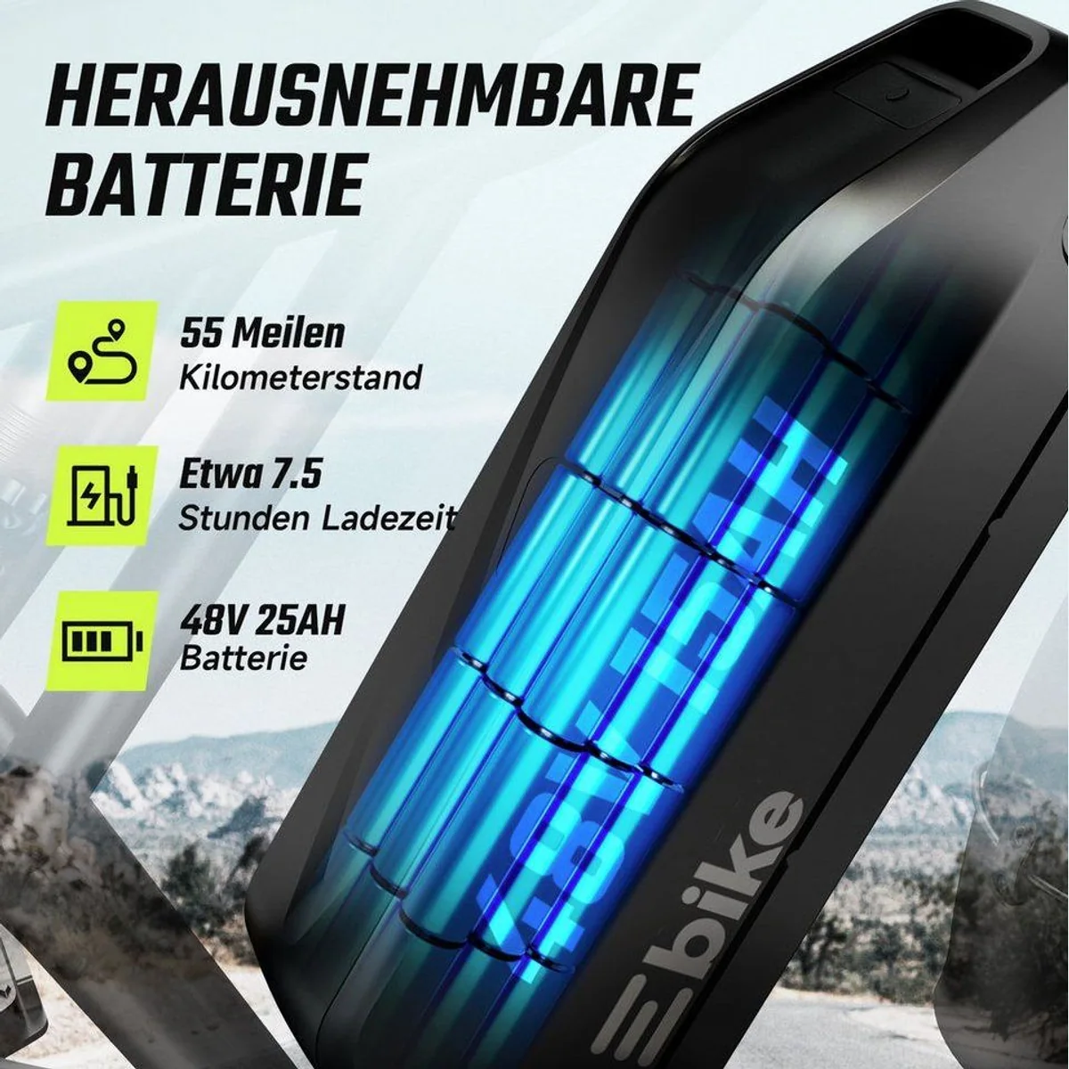 SISIGAD R002 PLUS E-Bike, 250W Motor, 130 km Reichweite, 20 Zoll Fat Tire 3