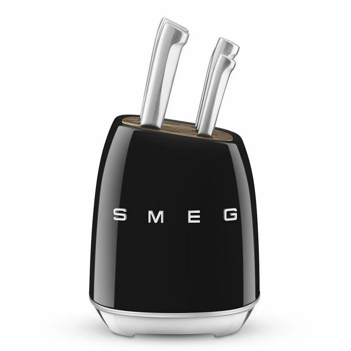 Smeg KBSF02BL Messerblock-Set, 6-teilig, Carbonstahl, 50s Style
