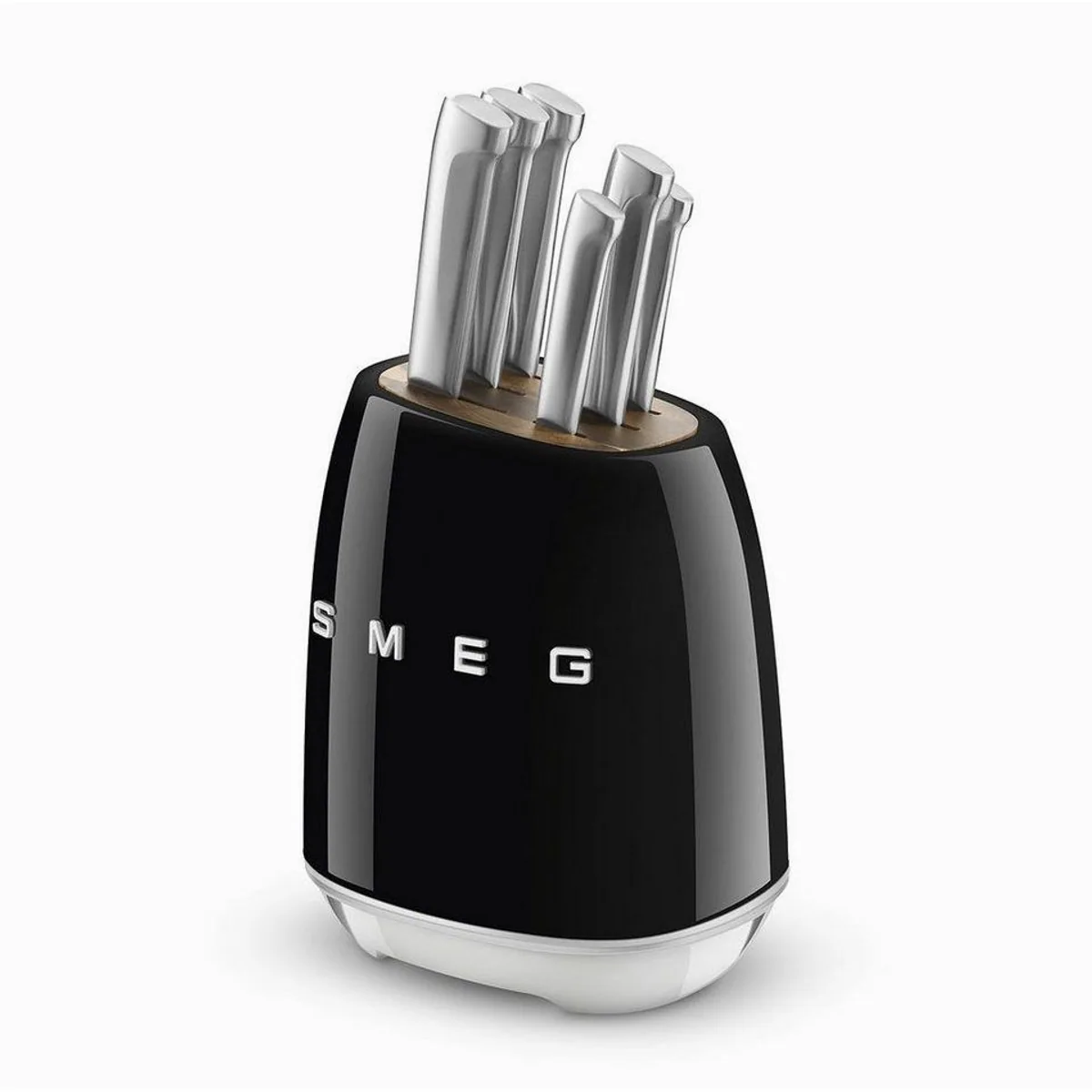 Smeg KBSF02BL Messerblock-Set, 6-teilig, Carbonstahl, 50s Style 3