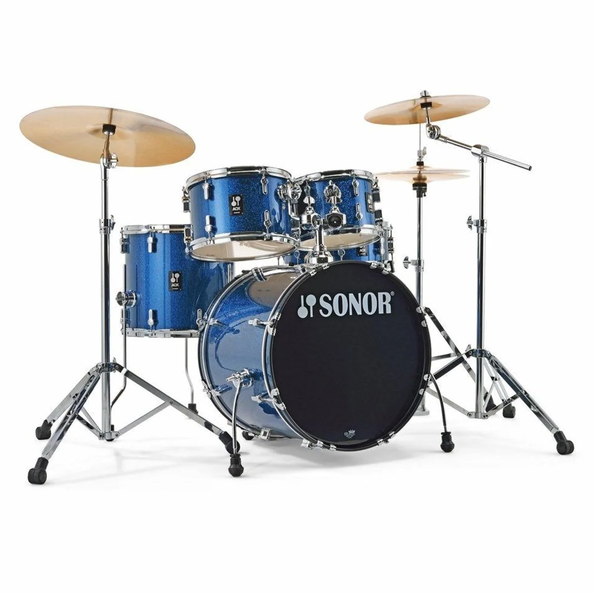 Sonor AQX Studio Schlagzeug Set, komplett mit Hardware und Becken