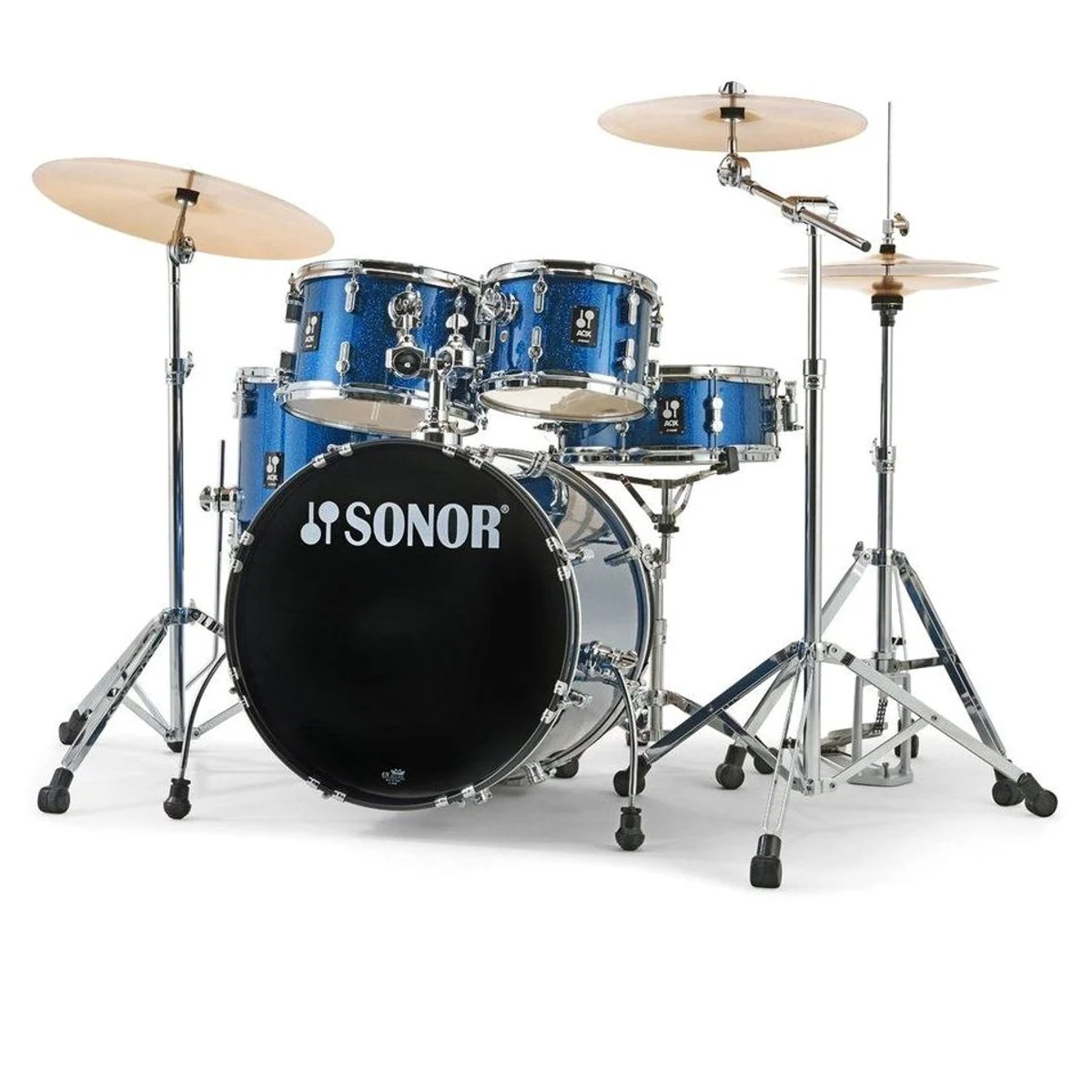 Sonor AQX Studio Schlagzeug Set, komplett mit Hardware und Becken 2