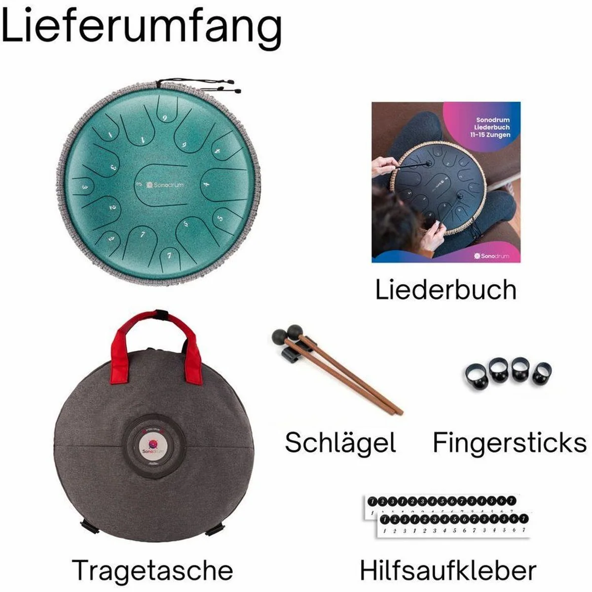 Sonodrum Premium Zungentrommel, 15 Töne in C-Dur, klarer Klang und Tragetasche 3
