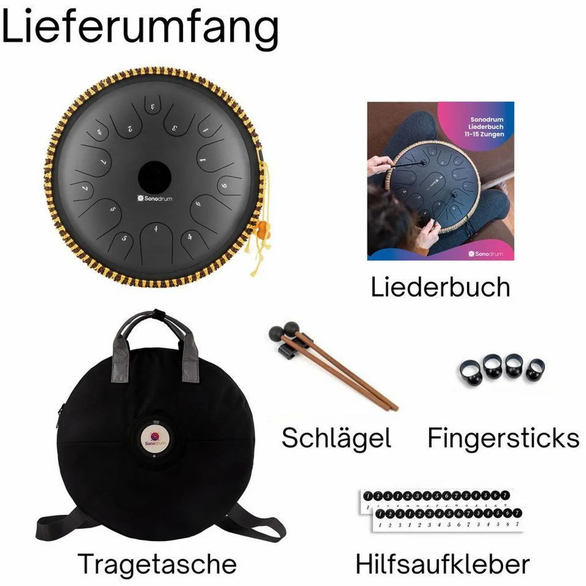 Sonodrum Zungentrommel Exclusive, 14 Töne in C-Dur, inklusive Zubehör 3