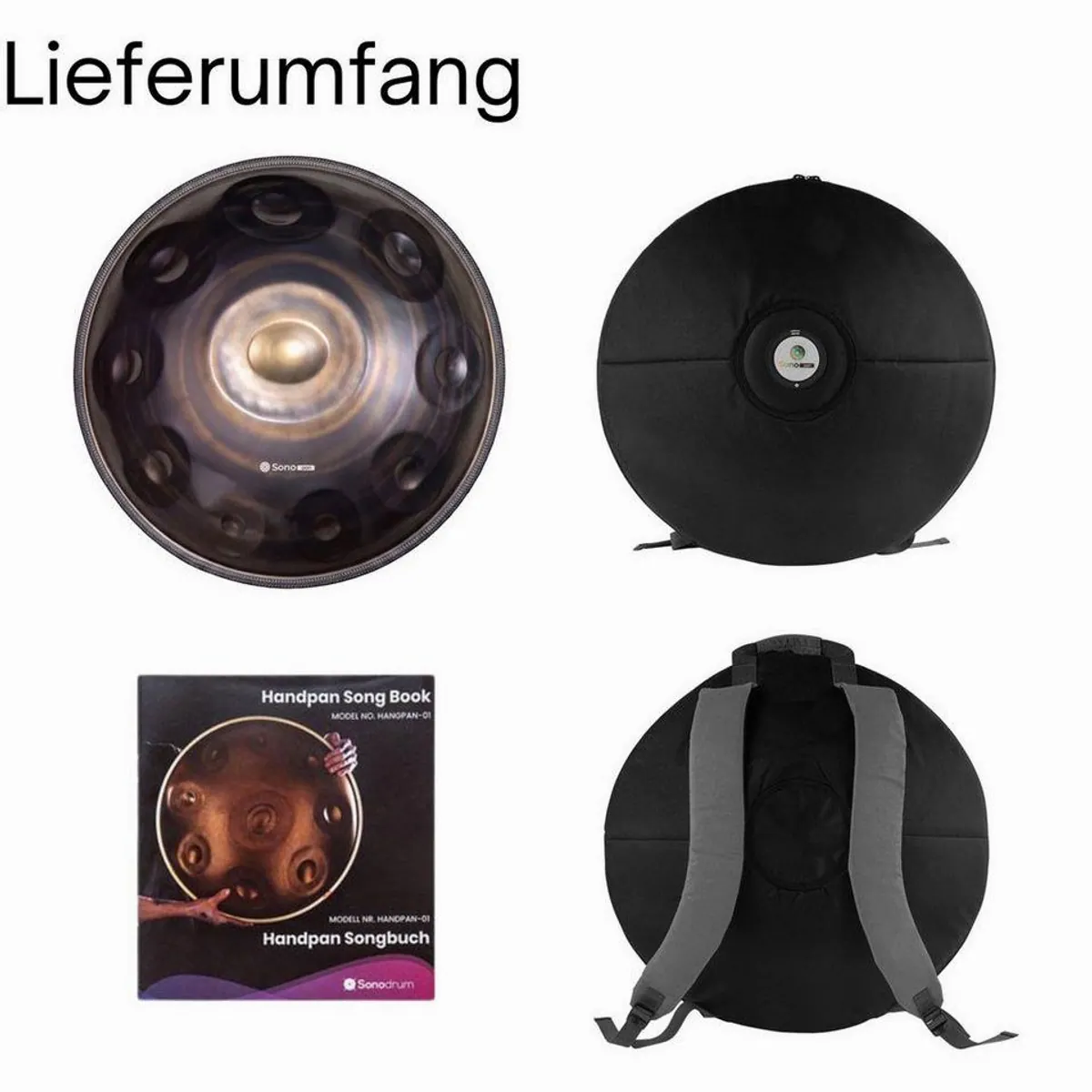 Sonodrum Sonopan Handpan D-Kurd, 440 Hz, intuitives Spielen, handgefertigt, warmen Klang 3