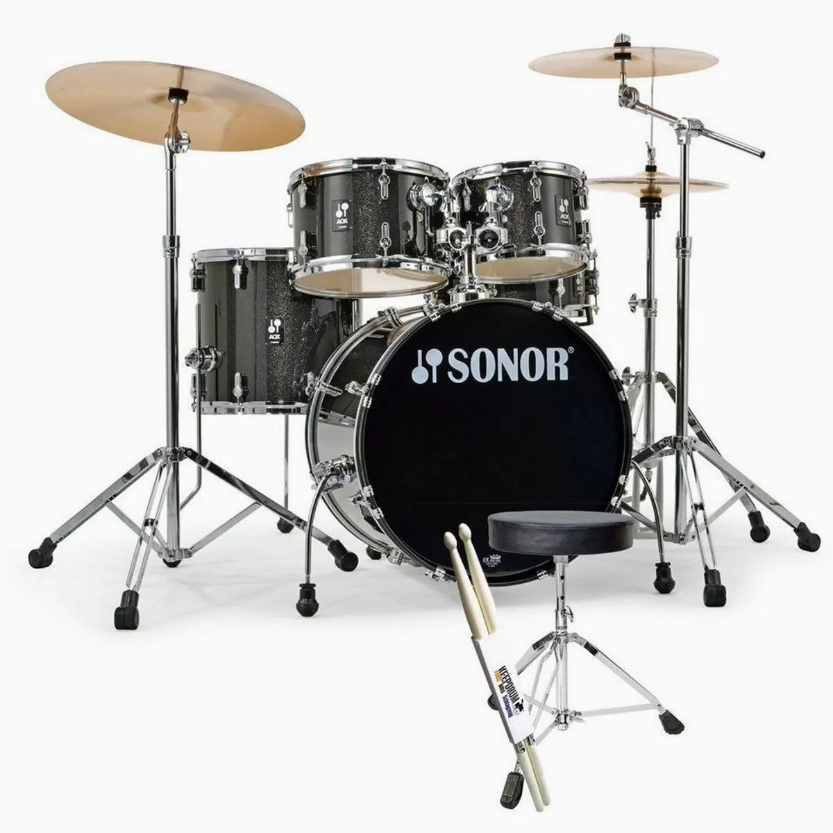 SONOR AQX Studio Schlagzeugset, inkl. Hardware und Beckenset