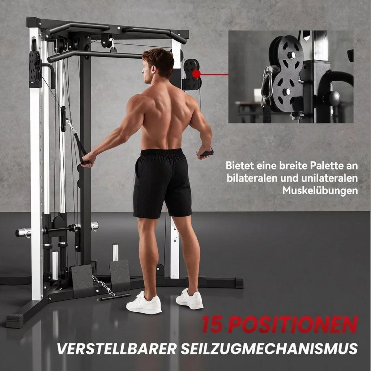 SPORTNOW Kraftstation, 15-fach verstellbar, vielseitig einsetzbar 5