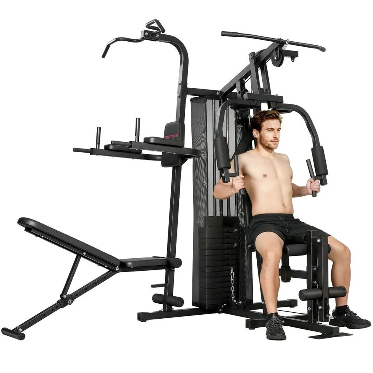 SPORTNOW Kraftstation verstellbar, 10+ Übungen, 69 kg Gewichte — für Zuhause 2