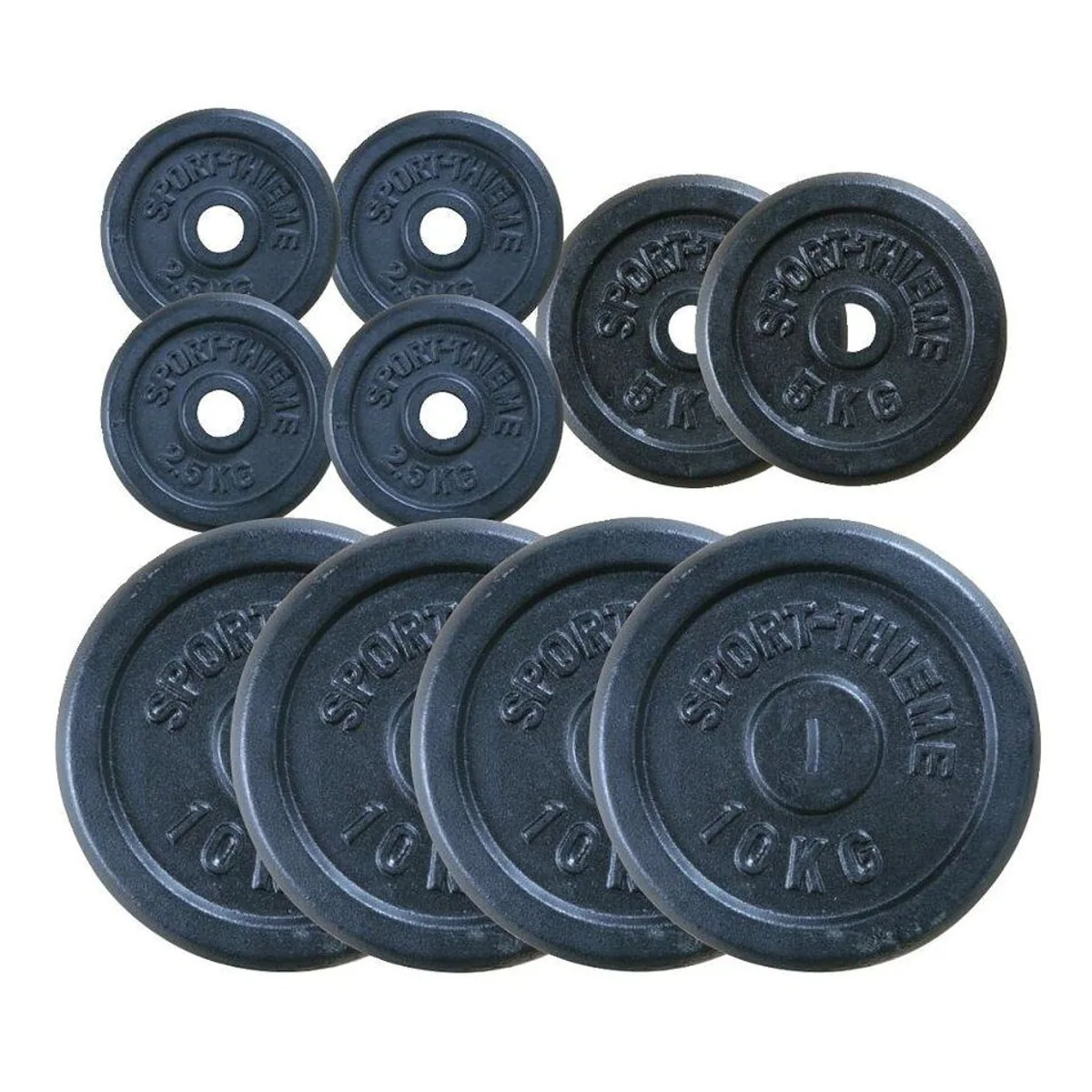 Sport-Thieme Hantelscheiben-Set, massives Gusseisen, 30 mm Bohrung