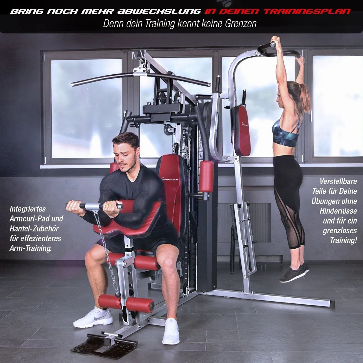 Sportstech HGX200 Kraftstation, 45 Übungen, robuste Konstruktion, vielseitig einsetzbar 3