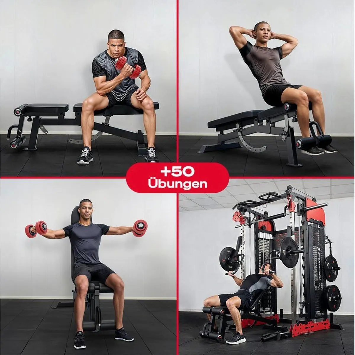 Sportstech BRT700 Hantelbank, 21in1 Multifunktionalität, platzsparend, robust 3