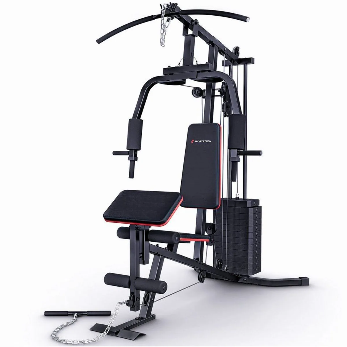 Sportstech HGX50 Kraftstation, 14 Gewichtsblöcke, kompakt & vielseitig