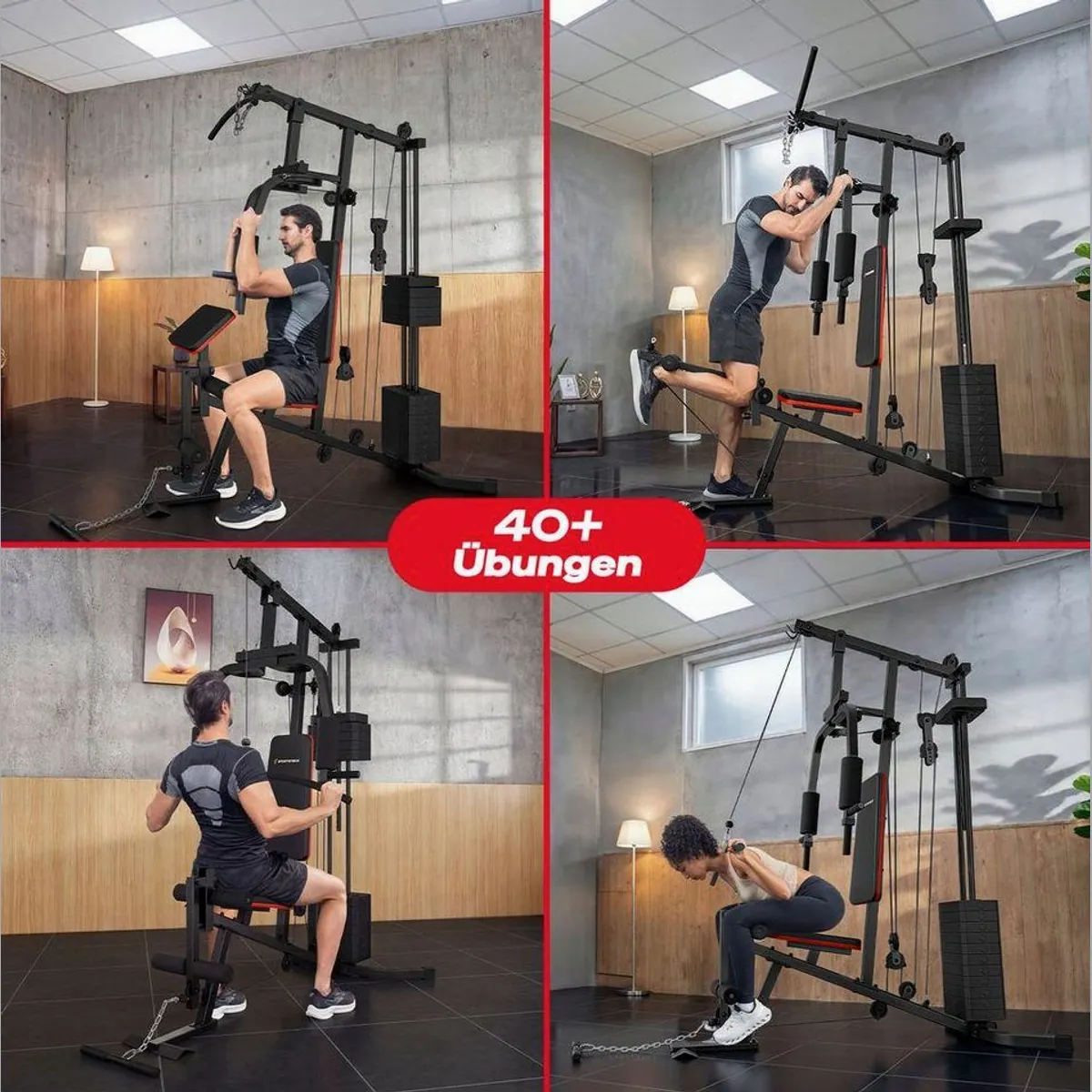 Sportstech HGX50 Kraftstation, 14 Gewichtsblöcke, kompakt & vielseitig 3