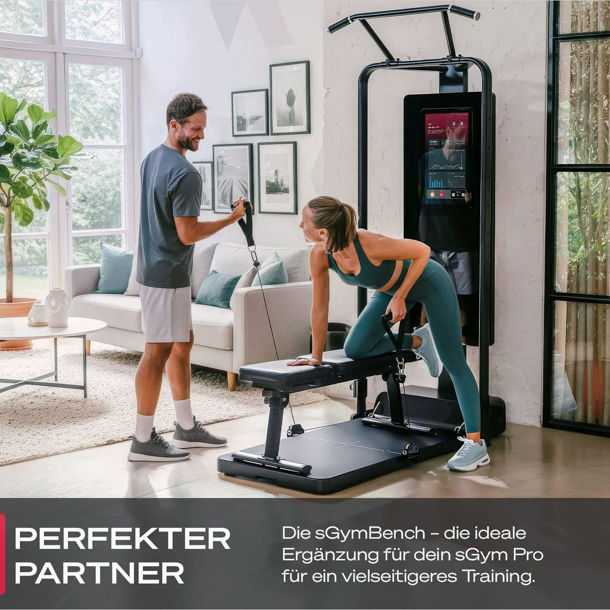Sportstech sGymBench Hantelbank, 4-fach verstellbar, klappbar, bis 300 kg 2