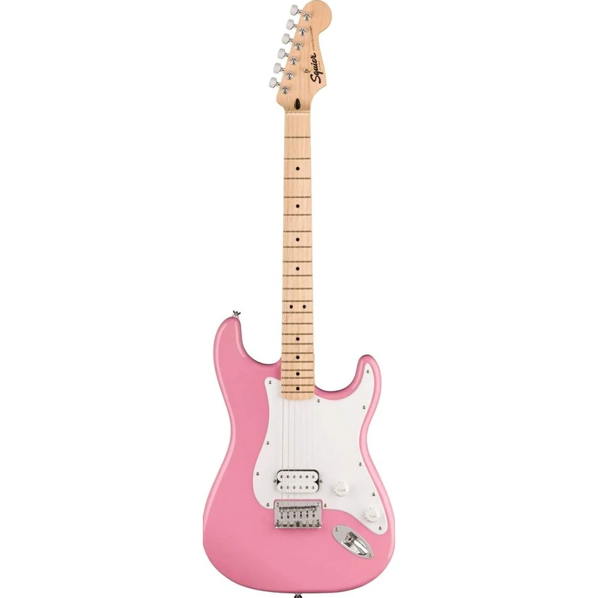 Squier Sonic Stratocaster HT H Flash Pink, kraftvoller Humbucker-Sound 2