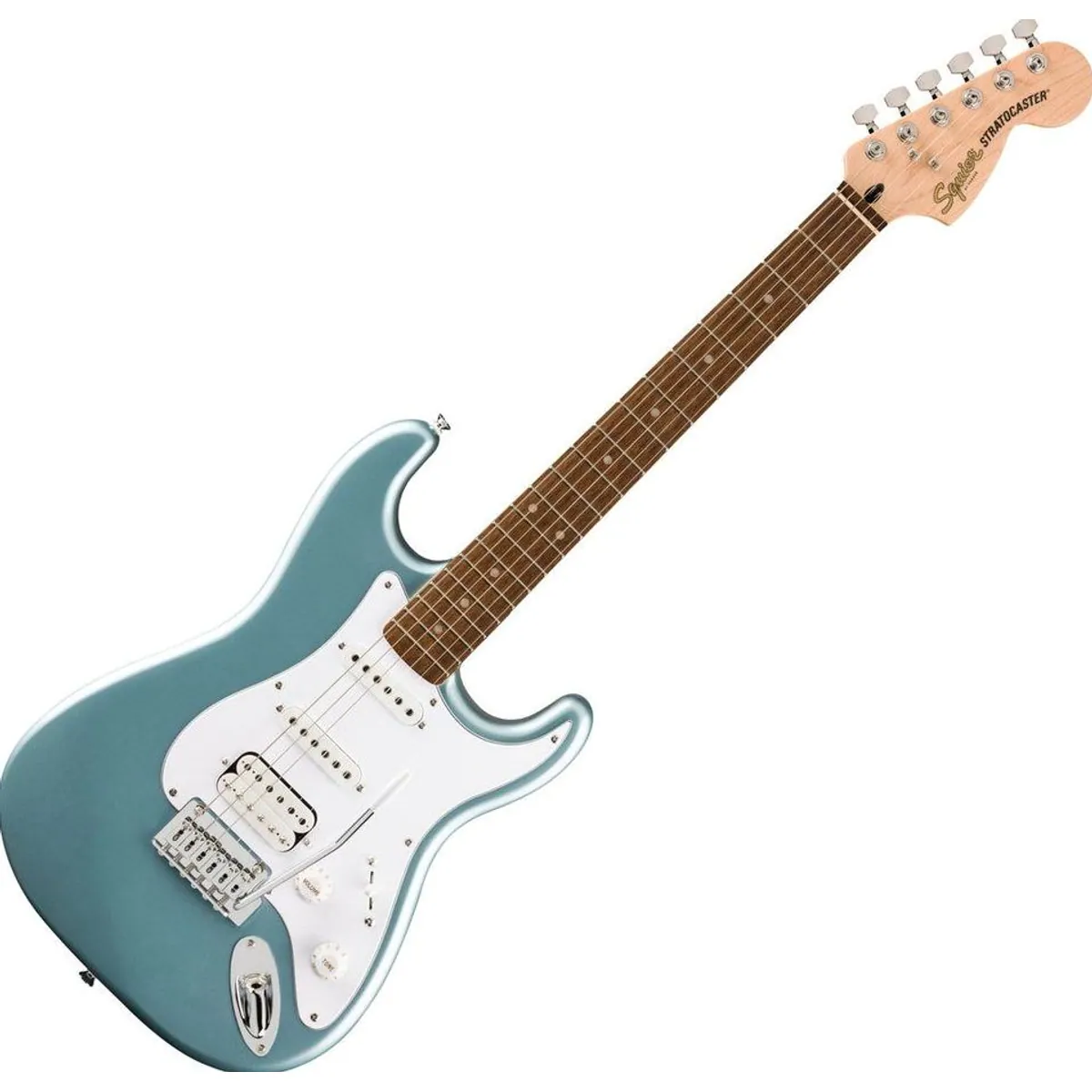 Squier Affinity Stratocaster Junior HSS, kompakt, vielseitig, Ice Blue Metallic