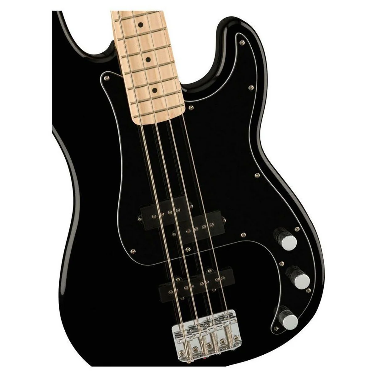 Squier Precision Bass PJ MN Black, vielseitige PJ-Pickups, schlanker Aufbau 4