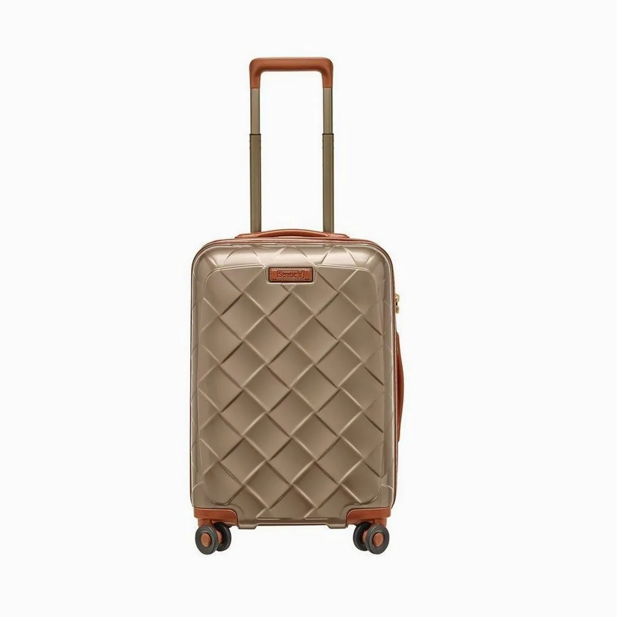 Stratic Leather & More Handgepäck-Trolley, 4 Rollen, 55 cm, elegantes Design