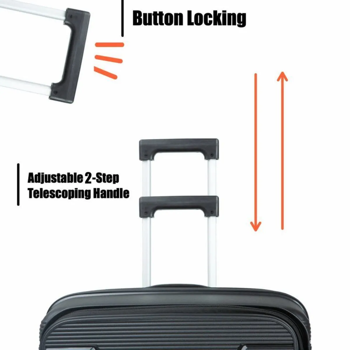 Super Solu Hartschalen-Trolley L 24 Zoll, erweiterbar, 360° Doppelrollen, TSA-Zahlenschloss 5