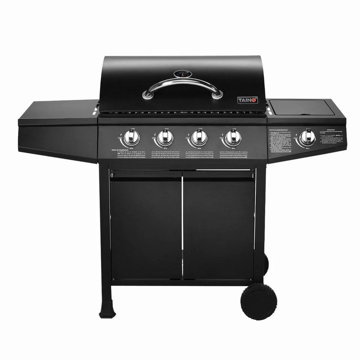 TAINO BASIC 4+1 Gasgrill, Piezozündung, Edelstahl-Brenner, praktische Ablagemöglichkeiten 3