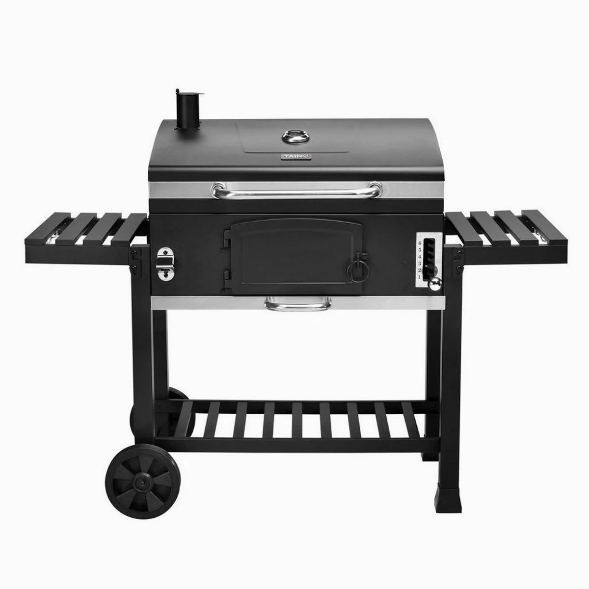 TAINO HERO XXL Holzkohlegrill, vielseitig, mit Abdeckhaube und Grillplatte 4