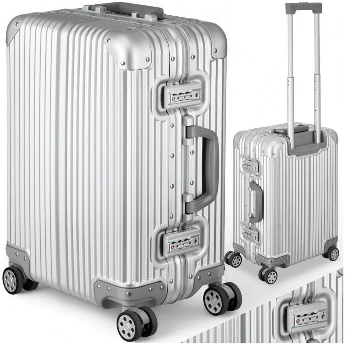 tectake Bordtrolley Airway, gängige Handgepäckgröße, 4 drehbare Rollen, TSA-Sicherheitsschlösser