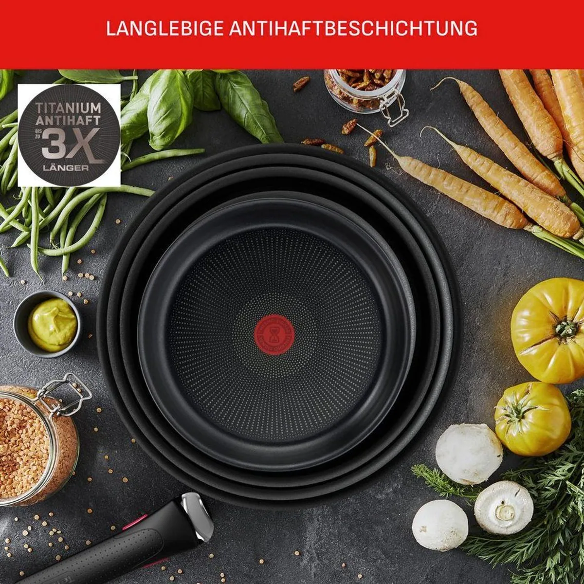 Tefal Ingenio Ultimate Topf-Set, abnehmbarer Griff, stapelbar – platzsparend und langlebig 4