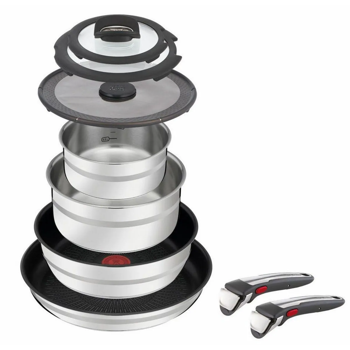 Tefal Ingenio Pfannen-Set, 9-teilig, abnehmbarer Griff, antihaftbeschichtet 2