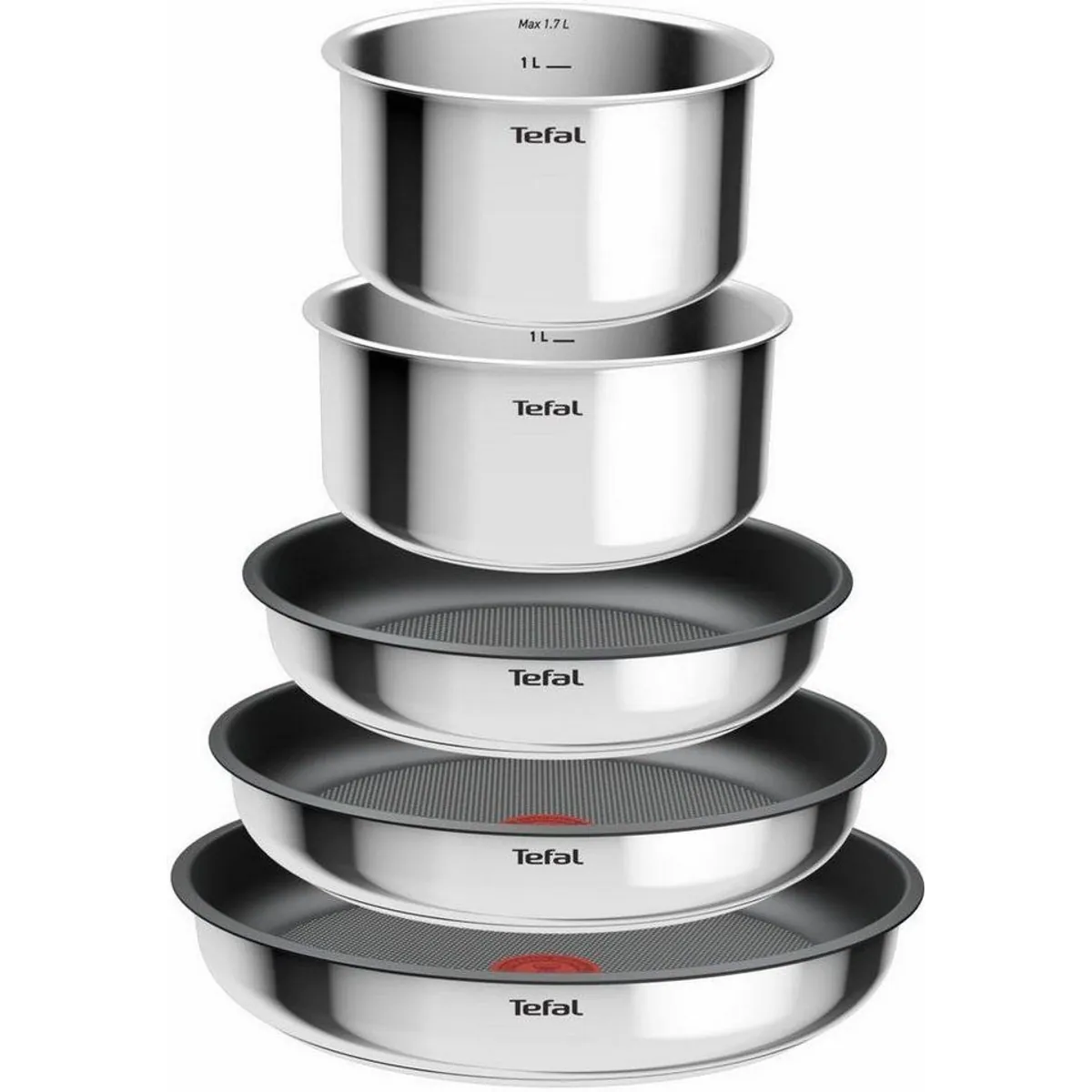 Tefal Cook Eat Ingenio Topf-Set, 6-teilig, Edelstahl, abnehmbarer Griff, Induktion 2
