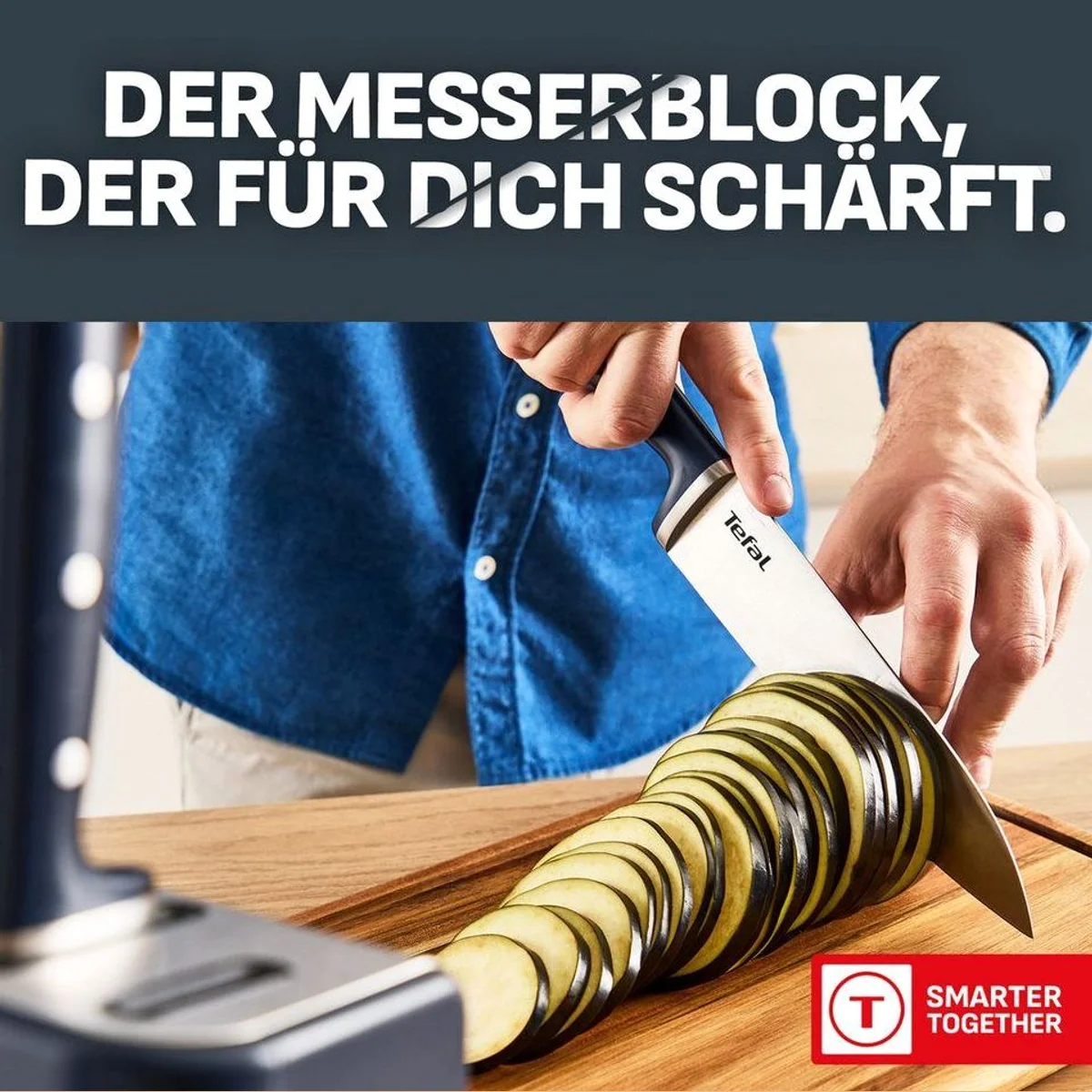 Tefal EverSharp Pro Messer-Set, 6-teilig, selbstschärfender Messerblock 3