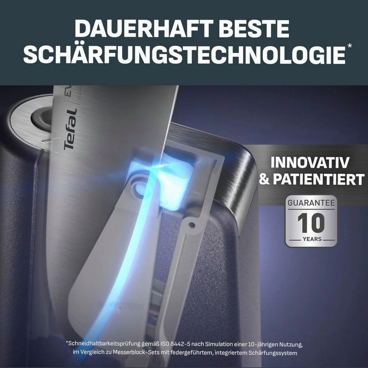 Tefal EverSharp Pro Messer-Set, 6-teilig, selbstschärfender Messerblock 4