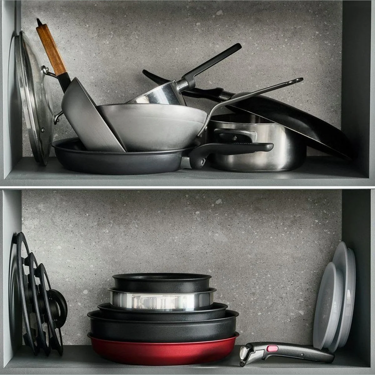 Tefal Ingenio Excellence Fusion Pfannen-Set, 14-teilig, stapelbar, abnehmbarer Griff, Induktion 4