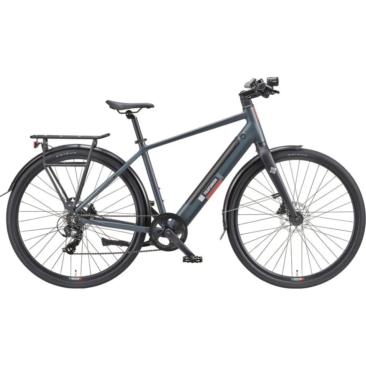 Telefunken E-Bike UH210 Herren, 250 W Heckmotor, 7-Gang Kettenschaltung — ideal für die Stadt