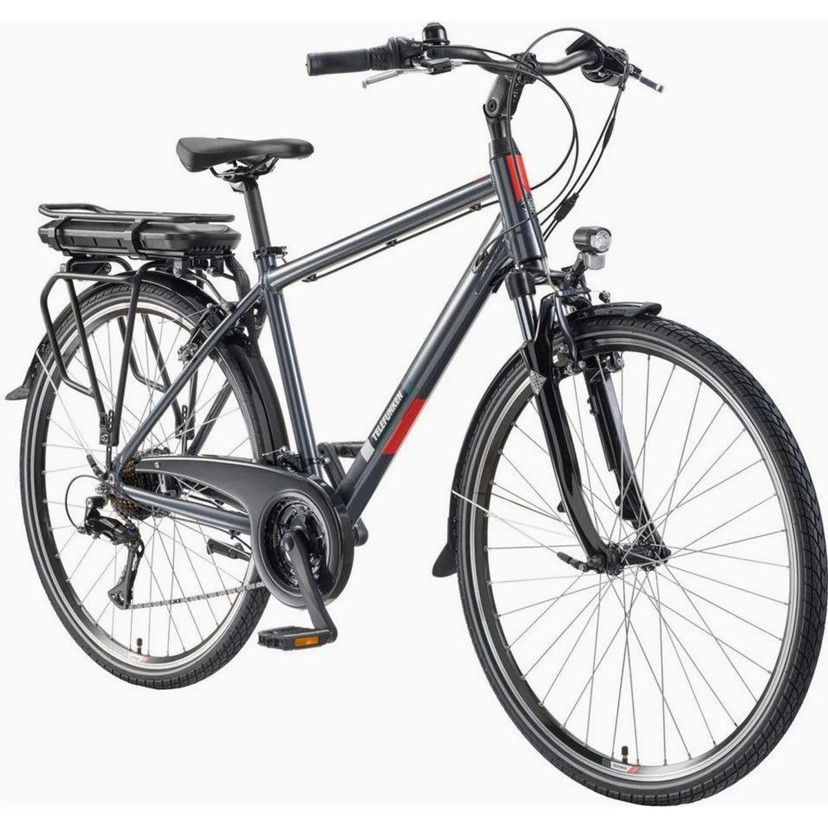 Telefunken E-Trekking Expedition XT485 Herren, kraftvoller Heckmotor, 21-Gang Shimano Schaltung 2