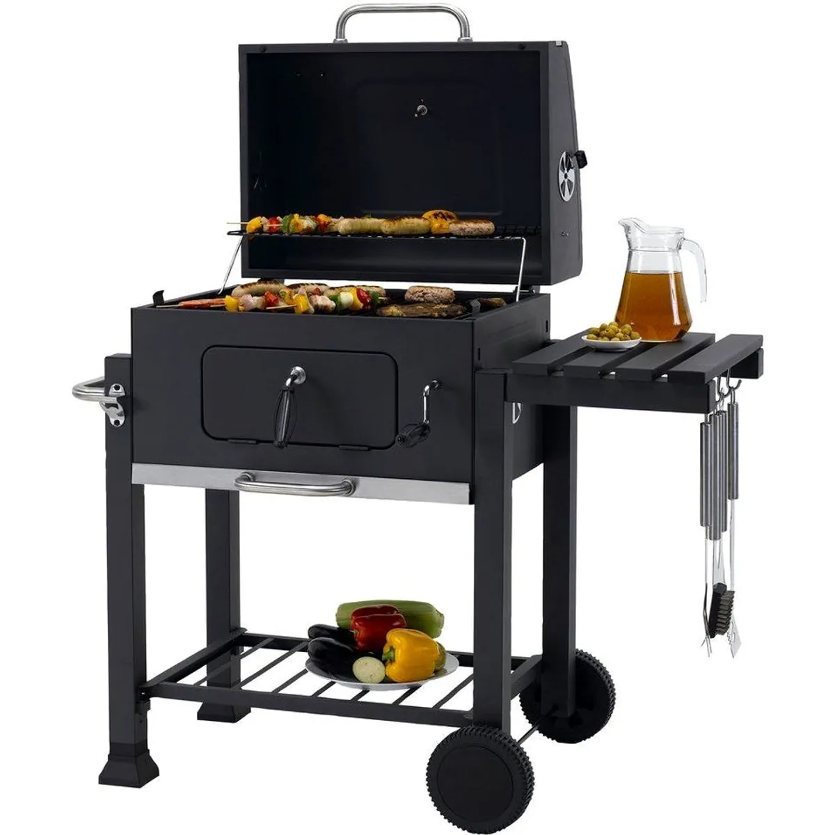 Tepro Toronto Click Holzkohlegrill, großzügige Grillfläche und praktische Ausstattung
