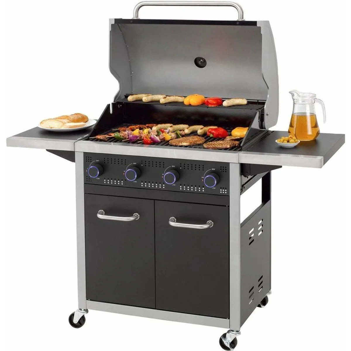 Tepro Gasgrill Seattle 4, großzügige Grillfläche, vier leistungsstarke Brenner
