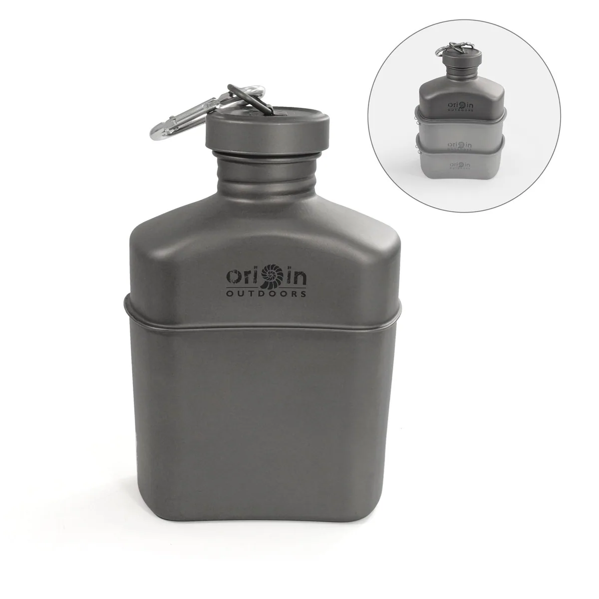 Titan Feldflasche 1 L, ultraleicht, robust, spülmaschinenfest 4